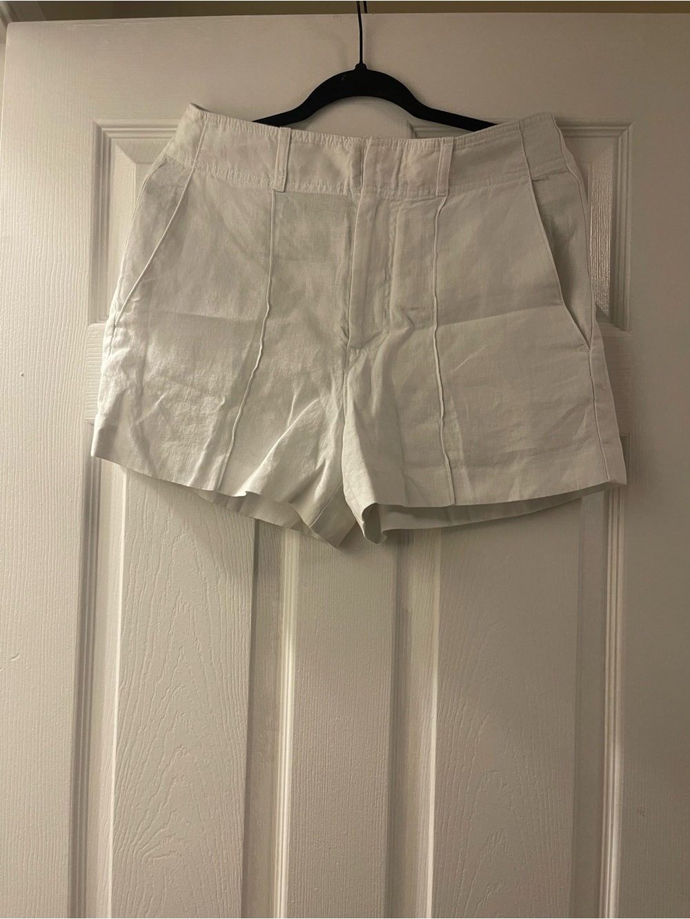 NWT Madewell White Linen High Rise Shorts Size 2